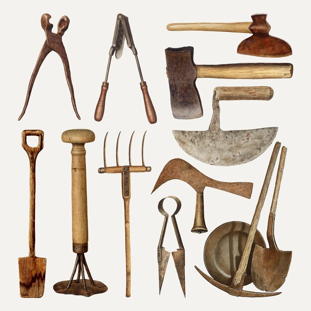 antique garden tools